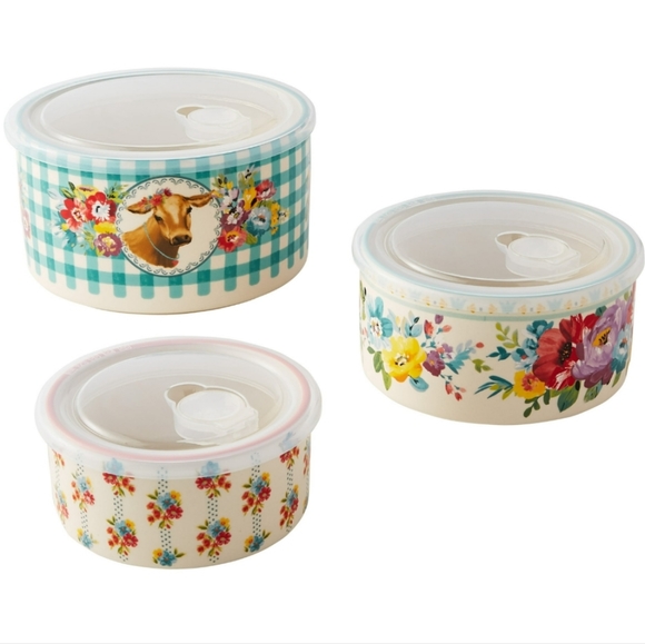 ❤️ New Pioneer Woman Sweet Romance Blossoms   Stackable Bowls - Picture 3 of 6